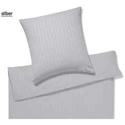 Elegante Bettwäsche Chelsea - 135x200 cm + 80x80 cm	silber