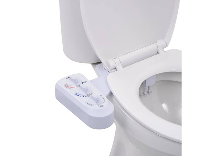 vidaXL Bidet-Aufsatz für Toilettensitz Heiß-/Kaltwasser Doppeldüsen