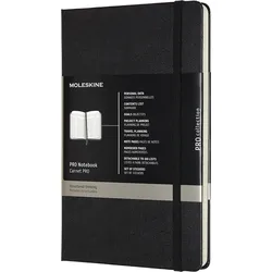 Moleskine Professional Liniertes Notizbuch L 240 Seiten schwarz harter Einband
