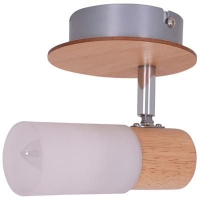 NÄVE Deckenspot "Todtnau", beige (natur), 1, Ø 5cm H: 5cm, 1 Stk., Leuchten, Holzart Gummibaum, Spots flexibel verstellbar, E14 max 5W, weiß/natur, Deckenspot