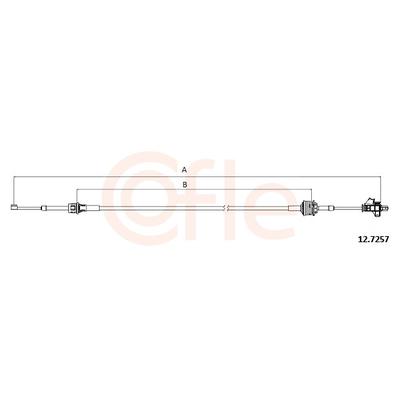 COFLE Seilzug, Schaltgetriebe 12.7257 für Fiat