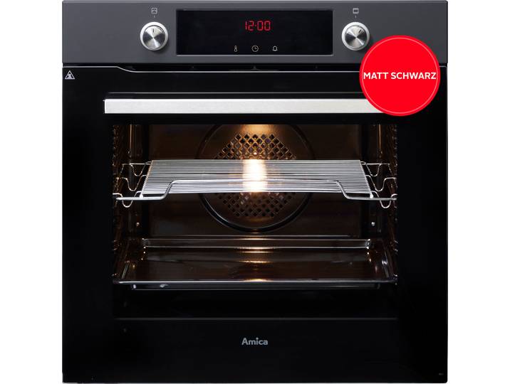 AMICA Pyrolyse Backofen EBPX 945 600 SM , Energieeffizienz: A+, schwarz, B:59,5cm H:59,5cm T:57,5cm, Backöfen, Sauber backen mit viel Komfort, Sicherheit und geringem Verbrauch, Pyrolyse Backofen