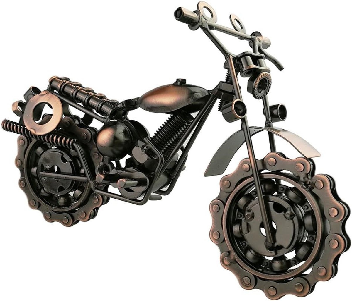 Retro IJzeren Motorfiets Model - Creatieve Decoratie voor op Tafel
