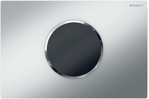 Geberit WC-Steuerung 115908KN6 Batteriebetrieb, 2-Mengen-Spülung, mattverchromt
