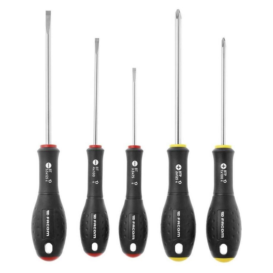 Facom START ERGOTWIST Schraubendreher-Set Parallel - PH, 5-tlg (Schlitz) (BTPJ5PB)