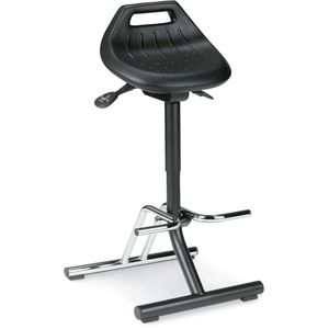 bimos Stehhilfe 9456, mit Rückenlehne, PU-Schaum, schwarz, 64-84 cm