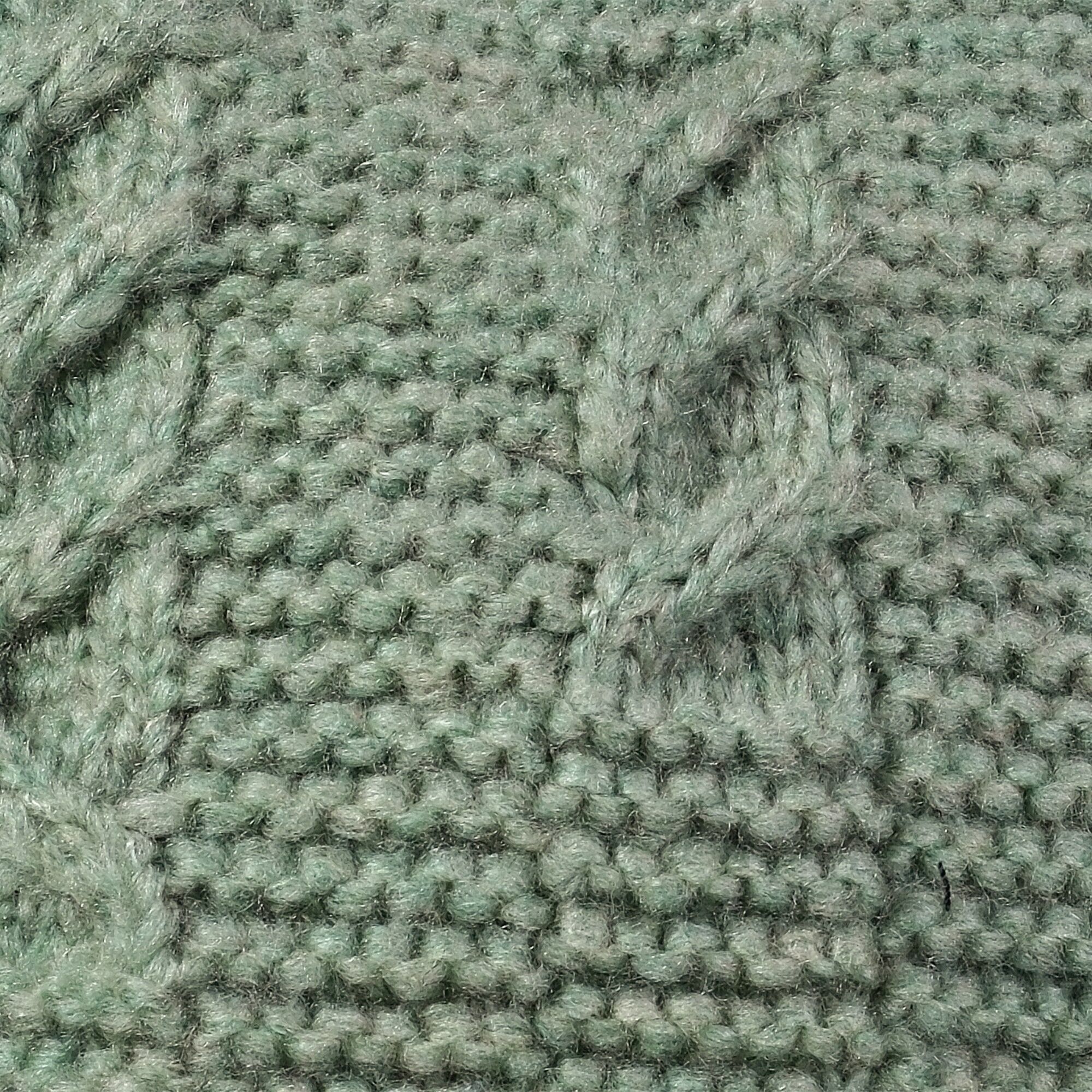 Strickmütze MAXIMO, Baby, Gr. 49, grün, Strick, Materialmix, unifarben, Mützen Strickmütze, angenehmer Materialmix, gefüttert, Bommel, breiter Umschlag grün 49