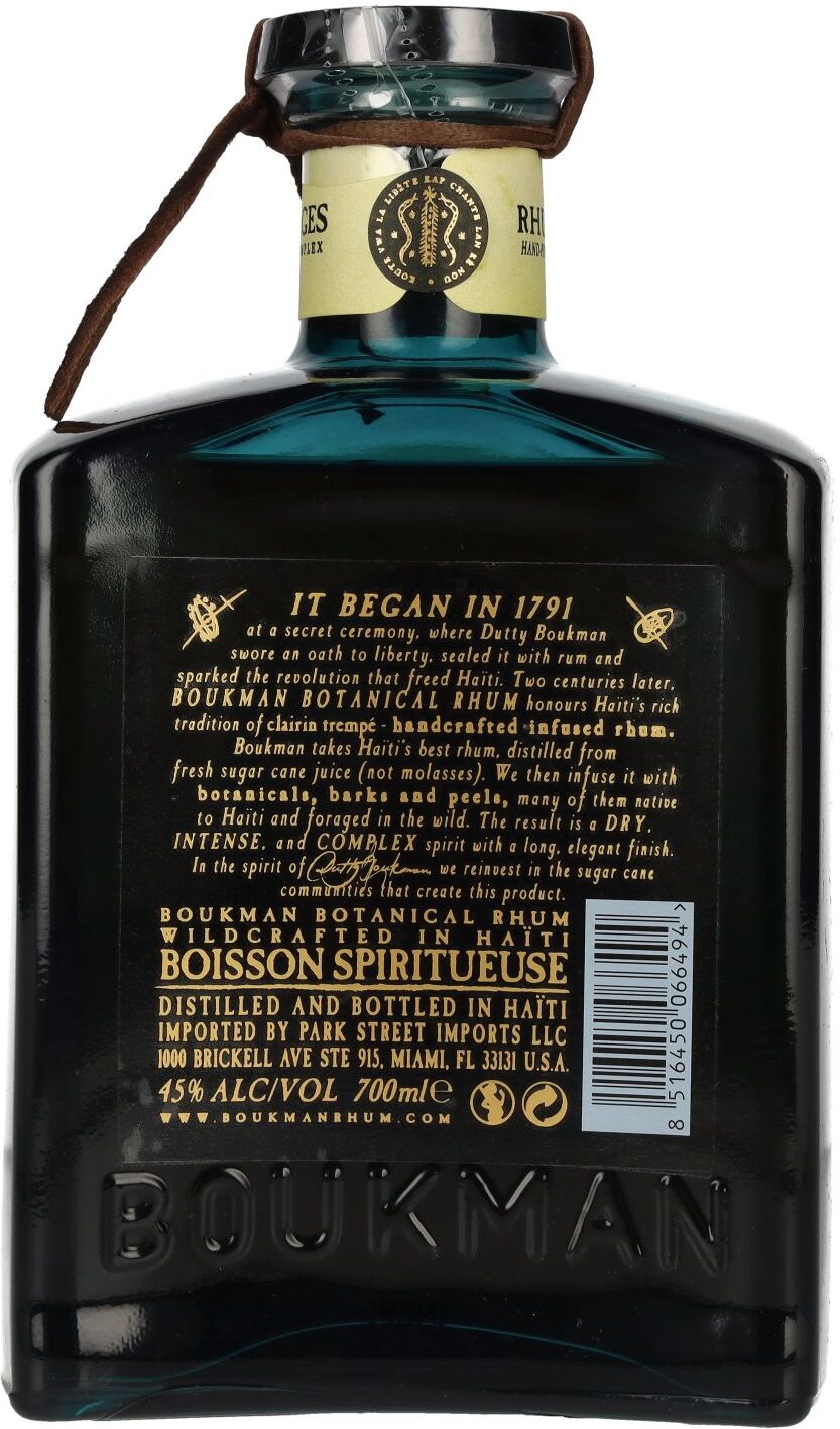 Boukman Botanical Rhum 45% Vol. 0,7l