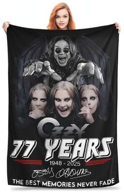 Shop Station Ozzy Osbourne Blanket Soft Plush Fleece Rock Music Throw Blanket For Sofa, Couch & Bed c 29.53 39.37 In