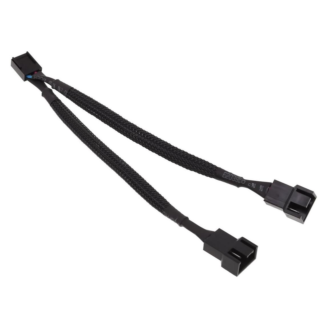 Phobya Y-Kabel 4Pin PWM 2x 4Pin PWM - Schwarz 10cm (10 cm, 4 pin PWM) (81137)