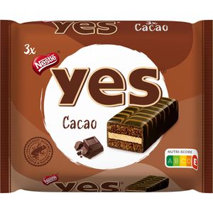 Nestle Kuchen Yes Cacao, mit Kakaocreme & Glasur, Biskuitkuchen, einzeln verpackt, je 32 g, 3 Stück