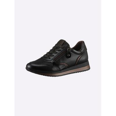 Sneaker JANA, Damen, Gr. 39, schwarz, Lederimitat, Schuhe Sneaker