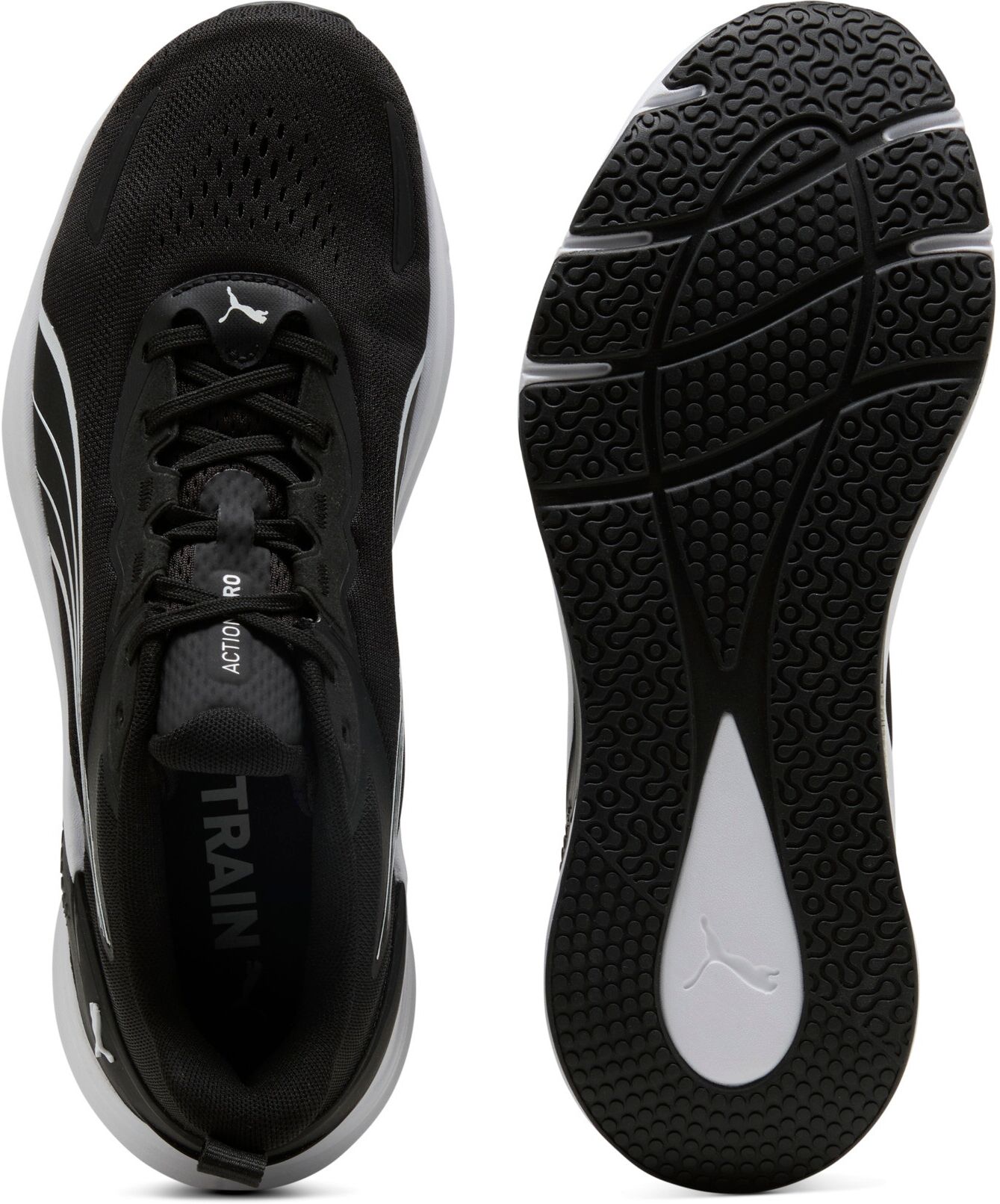 Trainingsschuh PUMA "ACTION PRO TR", Gr. 41, Textil, puma schwarz, puma weiß, Schuhe Trainingsschuh, für Gym-Training und Classes puma schwarz, puma weiß 41, Textil