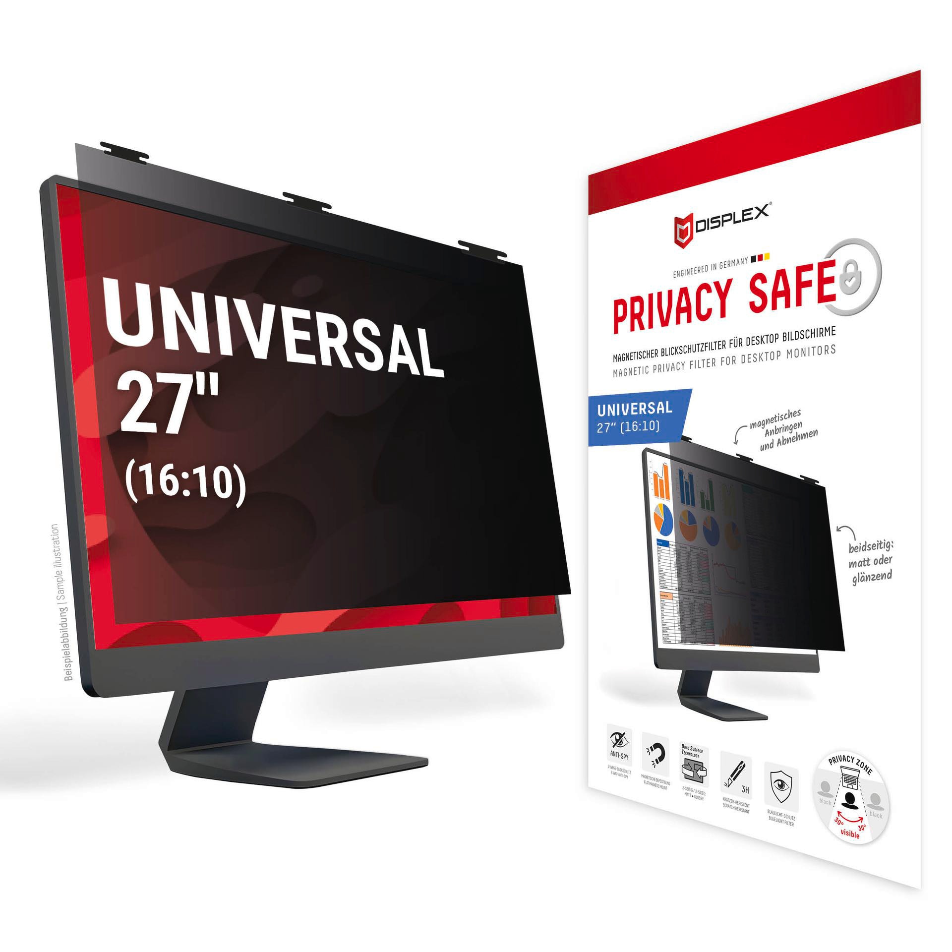 DISPLEX Privacy Safe Desktop Uni 27" (16:10)