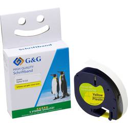 G&G 15576 Kompatibel ersetzt DYMO 91222 Polyester Bandfarbe: Hyper-Gelb Schriftfarbe: Schwarz 12 mm 4 m