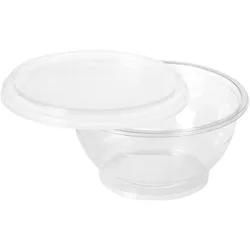 VEPATIM 50x BIO Salatschalen aus Bio-Kunststoff inkl. Deckel 700 ml O 14,5 cm
