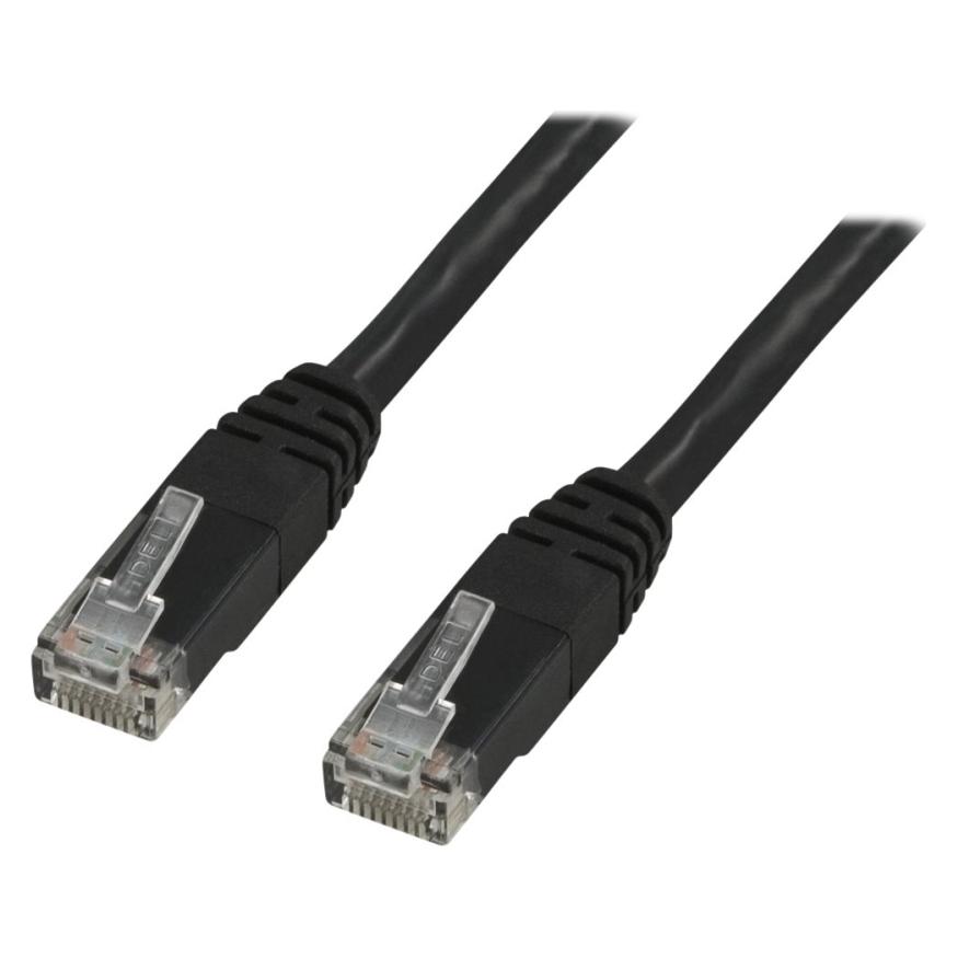 Deltaco UTP Cat5e - 0,5 m - RJ-45 - RJ-45 - Schwarz (U/UTP, CAT5e, 0.50 m) (S05-TP)