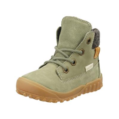 Schnürstiefelette PEPINO "Pepino Stiefelette Leder/Textil", Damen, Gr. 21, hellgrün, Leder, Textil, Schuhe Schnürstiefelette