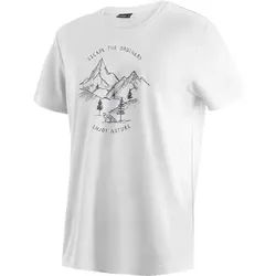 MAIER SPORTS Herren Shirt Dieter Print, Größe M in Weiß Weiß