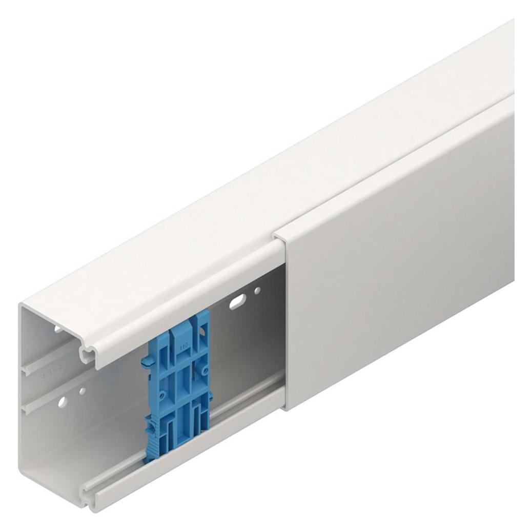 HKL Kabel Elektro Kanal 60x107mm inkl. Halteklammern *reinweiss* 8 Stück (Kabelkanal, 200 cm) (4011126347395) Mindestbestellmenge: 2 Stück