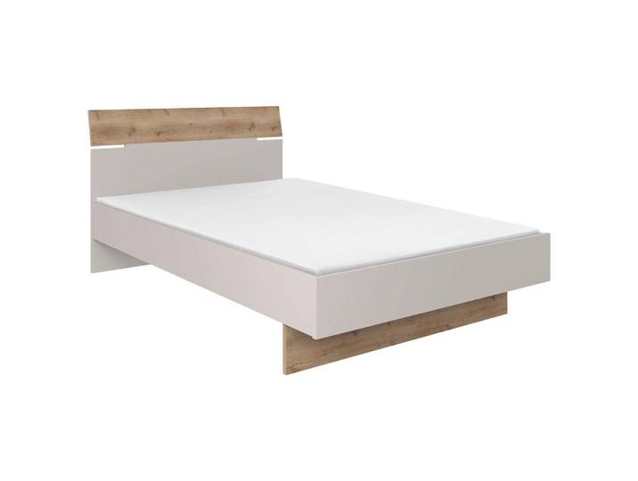 Hom`in Bett, Eichefarben, Sandfarben, 120x200 cm, Lattenrosthöhe individuell einstellbar, in verschiedenen Größen erhältlich, Schlafzimmer, Betten, Einzelbetten