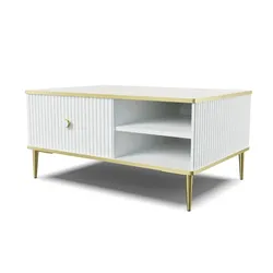 Couchtisch   , weiß , Maße (cm): B: 60 H: 43