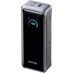 Anker Prime (26250 mAh, 140 W, 99.75 Wh), Powerbank, Silber, Schwarz