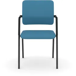 Viasit Drumback Besucherstuhl Vierfuß mit schwarzer Kunststoffschale frei konfigurierbar