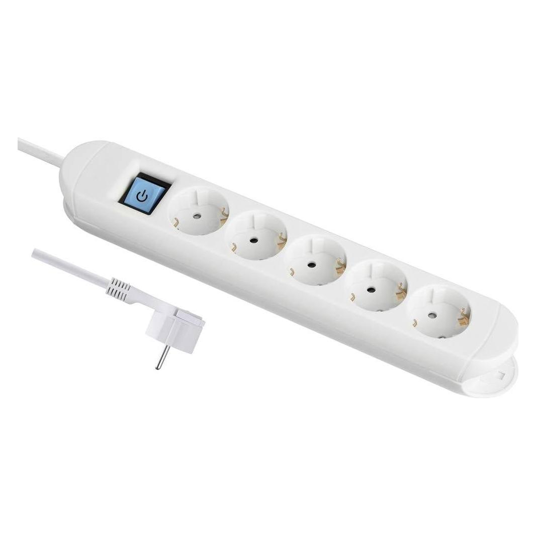 Maxtrack NV 57-2 WL Steckdosenleiste mit Schalter Weiss Schutzkontakt 1 St. (5x, CEE 7/4, 2 m) (NV 57-2 WL)