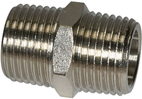 Raccord fileté double RIEGLER G 1 a. G 1 a. SW 41 laiton nickelé (252.07/2-N)