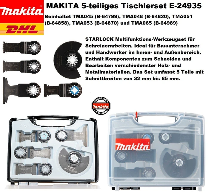 makita Segment- und Tauchsägeblätter-Set 5-teilig, 1 Set E-24935 Starlock