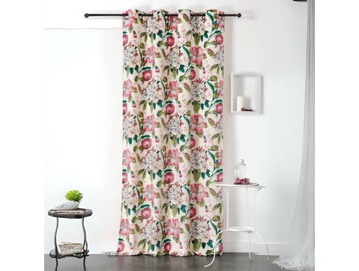 Rideau tamisant cottage polyester ecru 145x240 cm