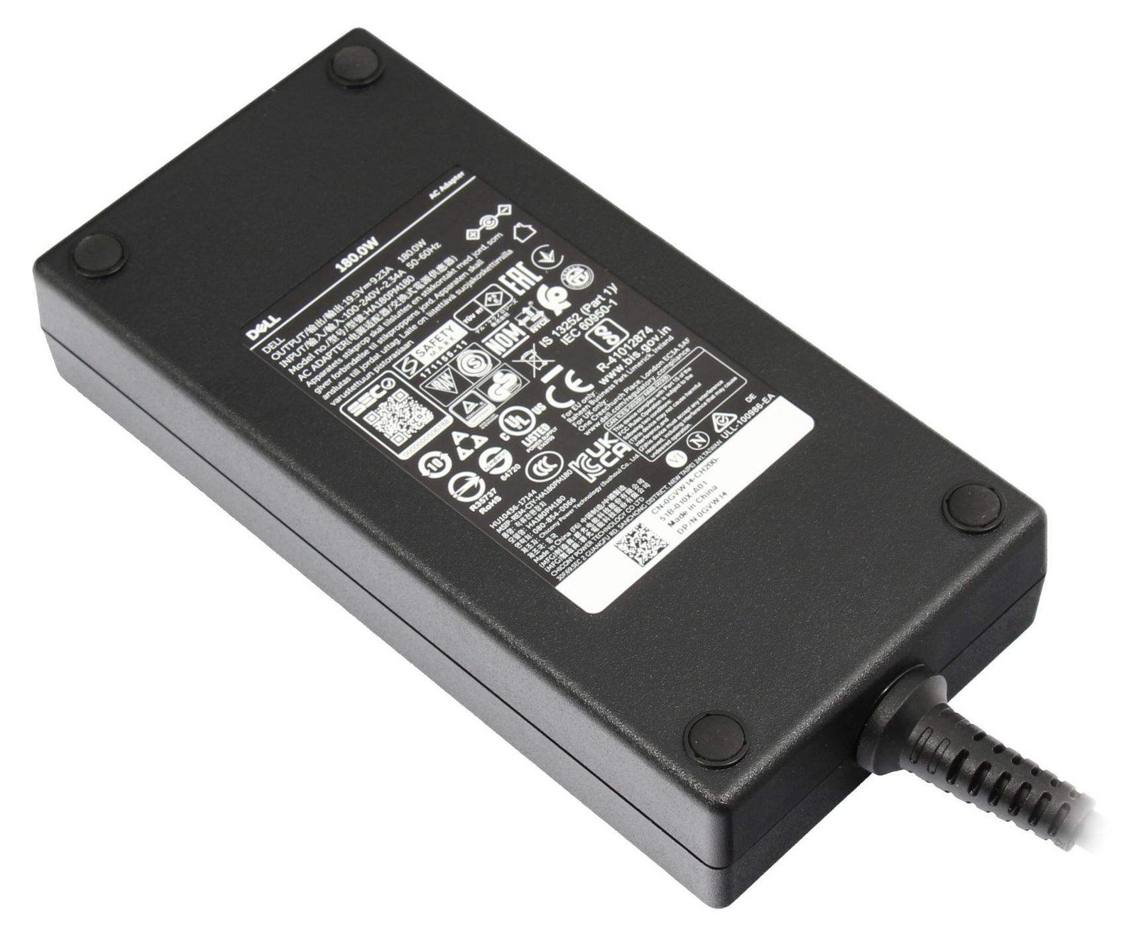 Dell 180W laptopnetvoeding model WCF6J