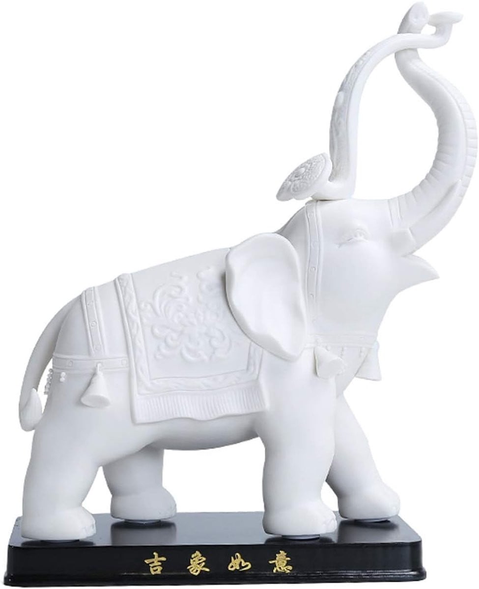 Eénkleurig Keramisch Olifant Beeldje voor Decoratie van Huis en Kantoor