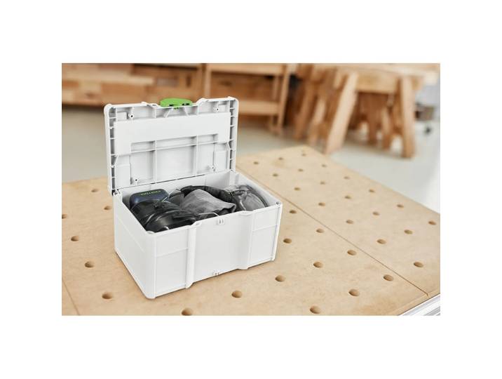 FESTOOL 577818 Systainer³ SYS3 S 147 Mini T-LOC Boîte de rangement d'outils empilable, boîte de rangement portable et catégorisée