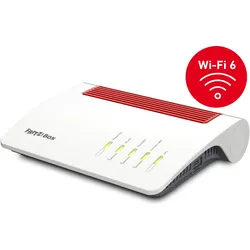 FRITZ! Box 7590 AX ohne ISDN, Router, Weiss, Rot