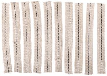 Kings County Tools 1/2” Oil Lamp Wicks 10-Pack - 5” Long Flat Cotton Oil Lantern Wick Replacements