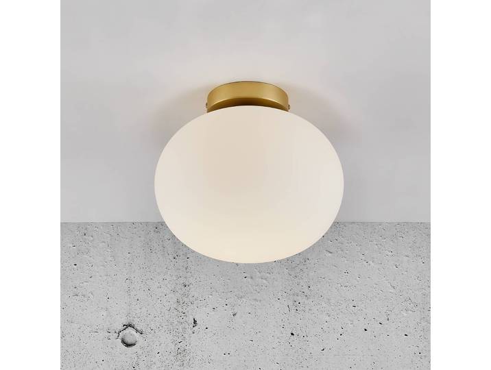 Nordlux Deckenlampe Alton, dimmbar, messing / gold, für Wohn- / Esszimmer, Glas, Deckenlampe