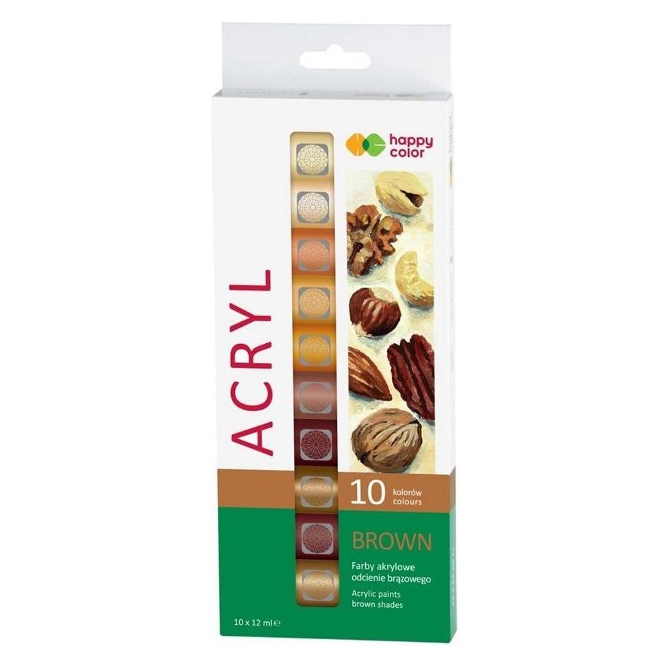 GDD Acrylfarben 12 ml 10 Farben braun HAPPY COLOR (12 ml) (58216248)