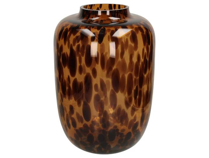 Vase Leopard Braun H: 42 cm Kersten / Farbe: Gelb Braun
