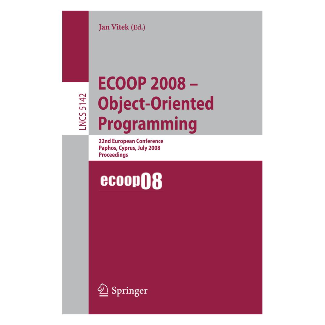 Springer ECOOP 2008 - Object-Oriented Programming (Englisch, Softcover, Jan Vitek) (55514571)