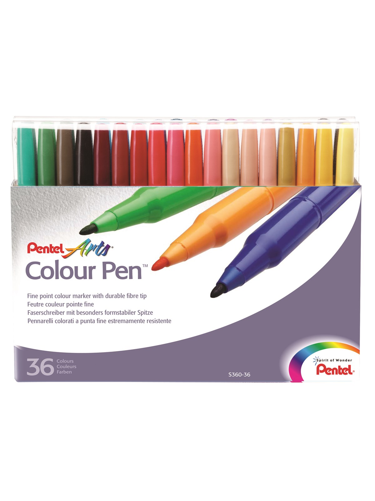 Pentel S360-36 Color Pen ass.