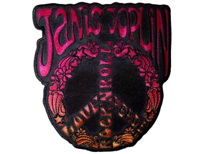 Janis Joplin Peace Sign Woven Patch One Size