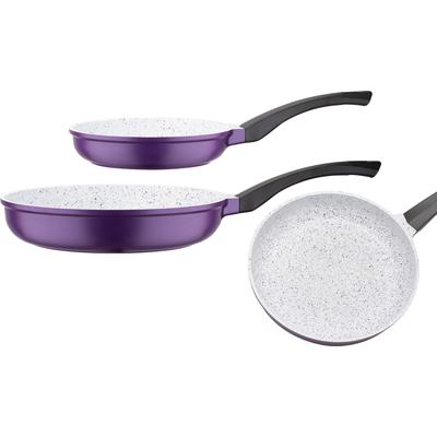 Pfannen-Set GSW "Violet Rose", lila (violett, weiß, schwarz), Ø:28cm, Pfannen, Induktion