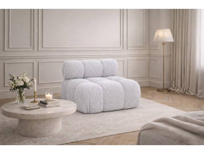 Kaiser Möbel Sofa-Mittelelement modulares System, Stoff Abriamo,SELIA (Einzelelement, Einzelelement des modularen Sofasystems), modulares System, Stoff Abriamo, HR-Schaum, Wellenfederung
