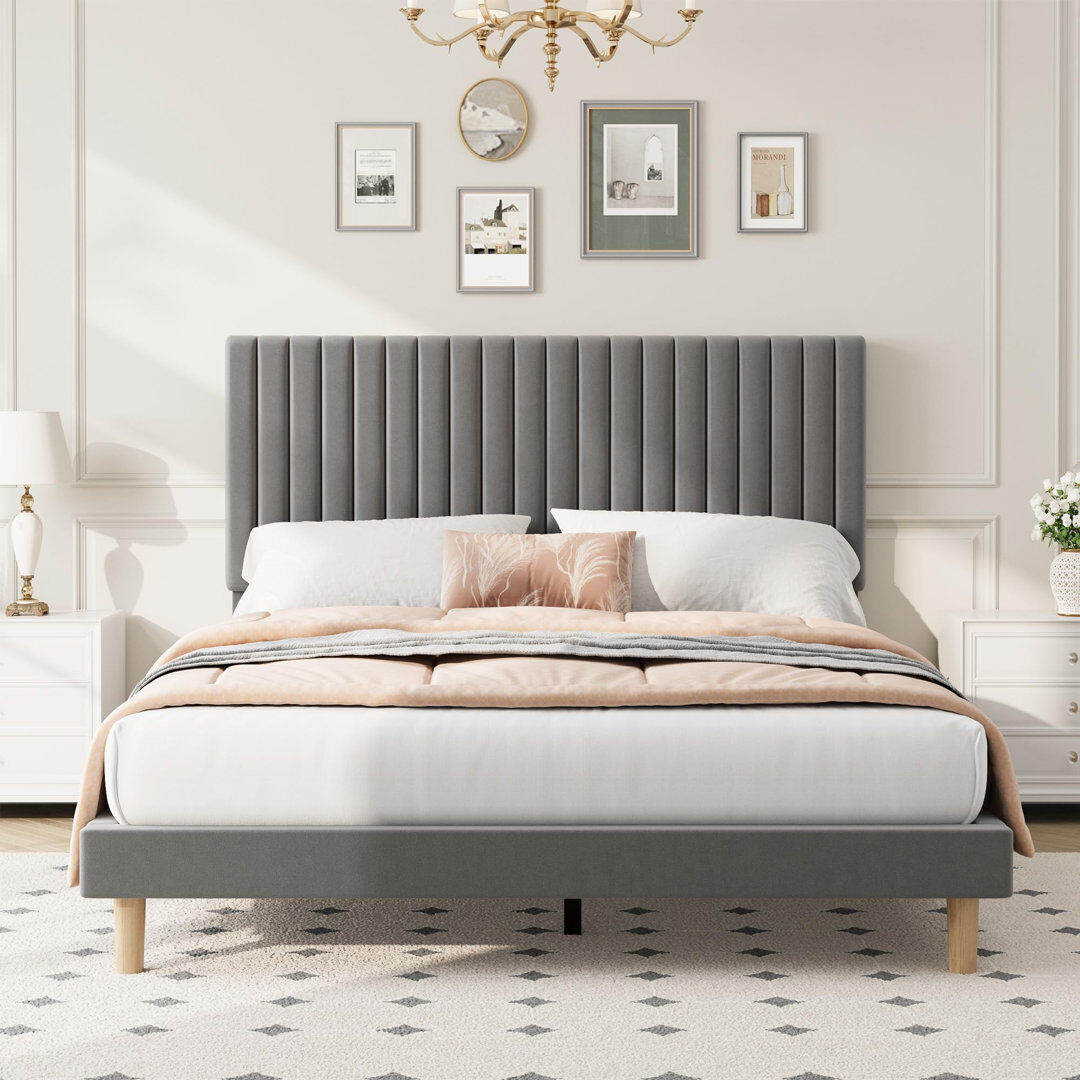 Canora Grey Bed Gray 110cm H X 137cm W X 193cm L