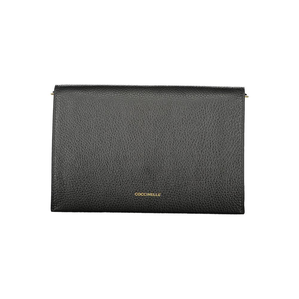 Schwarze Lederhandtasche
