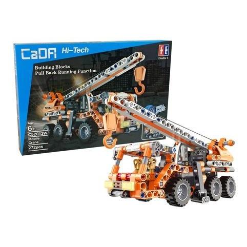 Lean Toys Maschinenkran aus Blöcken, 272 Stück (LT9222)