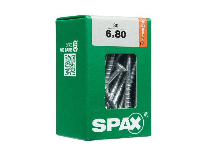 Spax TRX Senkkopf Holzschraube 6 × 80 mm 30 Stück