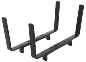 Achla Designs Flower Box Brackets for 2x6 Rail, 6 Inch Tall, Black Powder Coat Finish